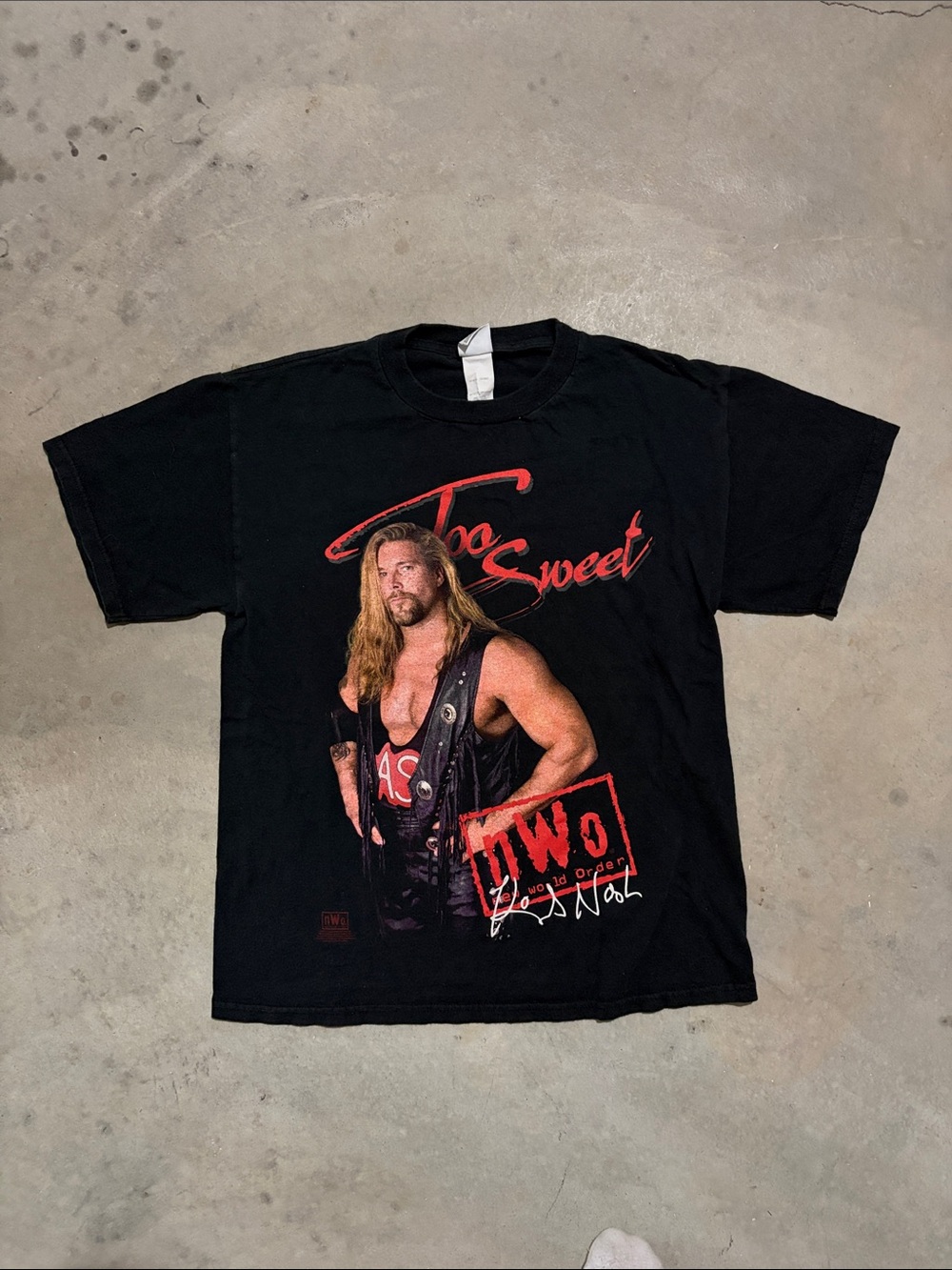 Vintage 90s WCW Kevin Nash Short Sleeve Shirt